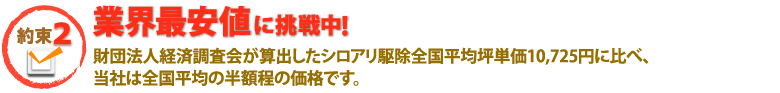 業界最安値に挑戦中
